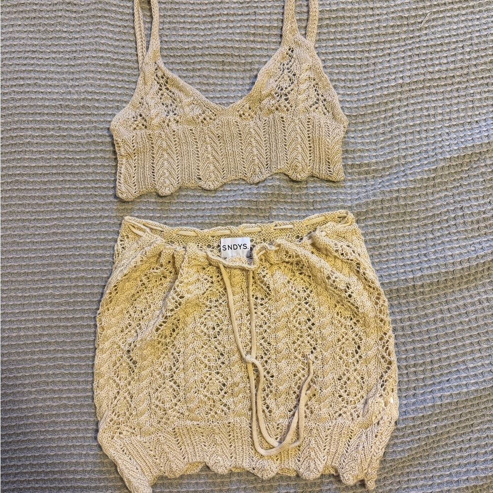 SNDYS Crochet Two Piece Coverup